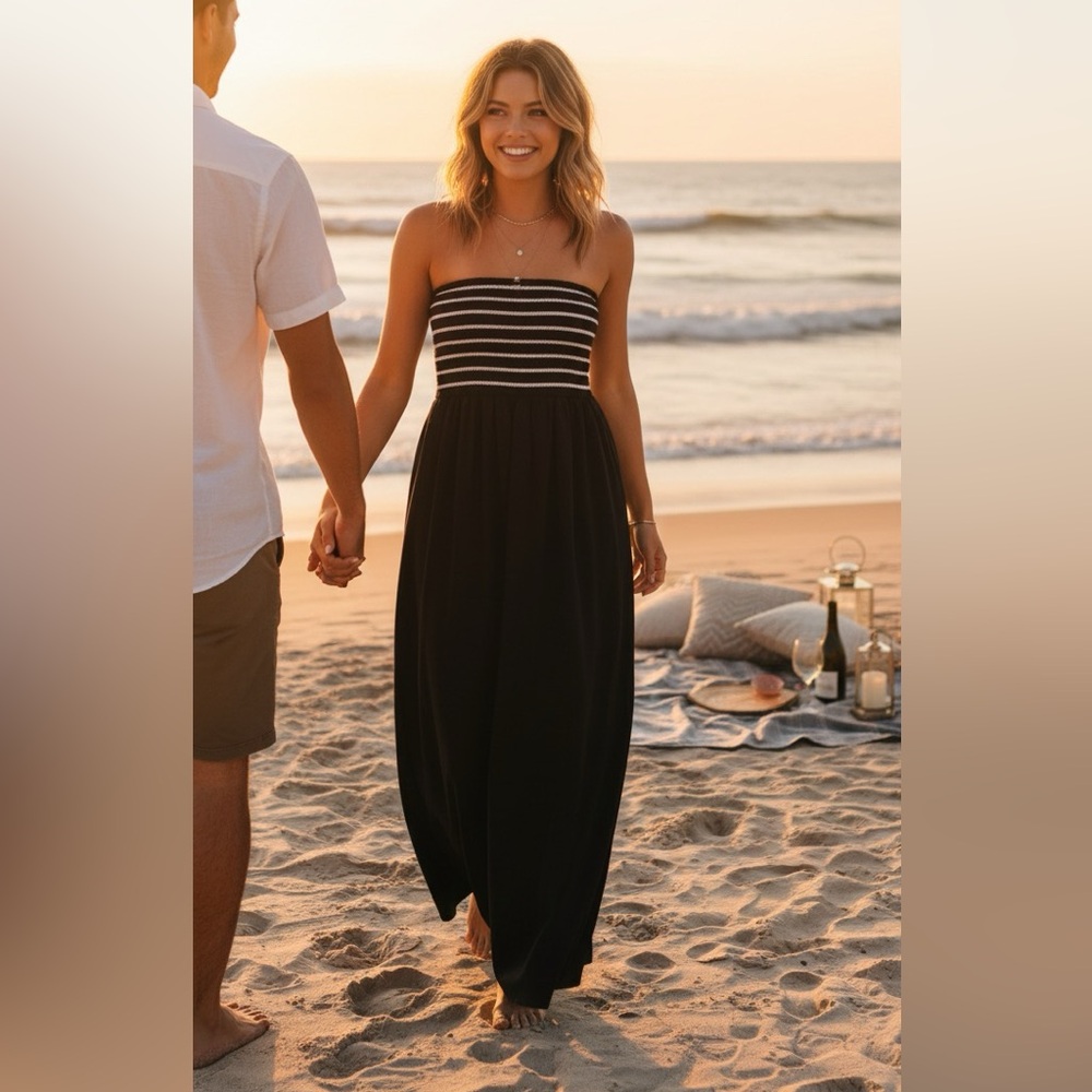 Universal Thread Black and White Midi Dress